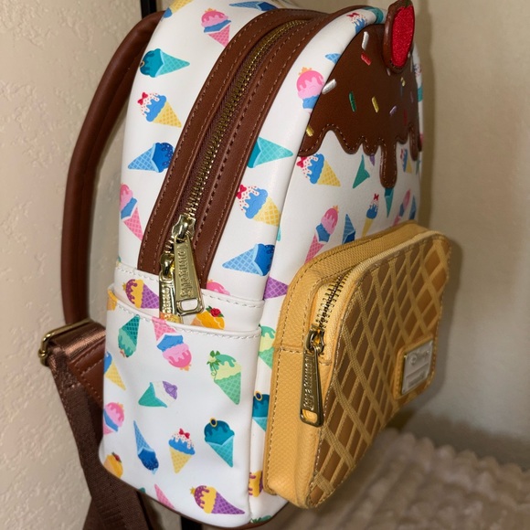 Loungefly Disney Ice Cream Cone Backpack - Picture 4 of 5